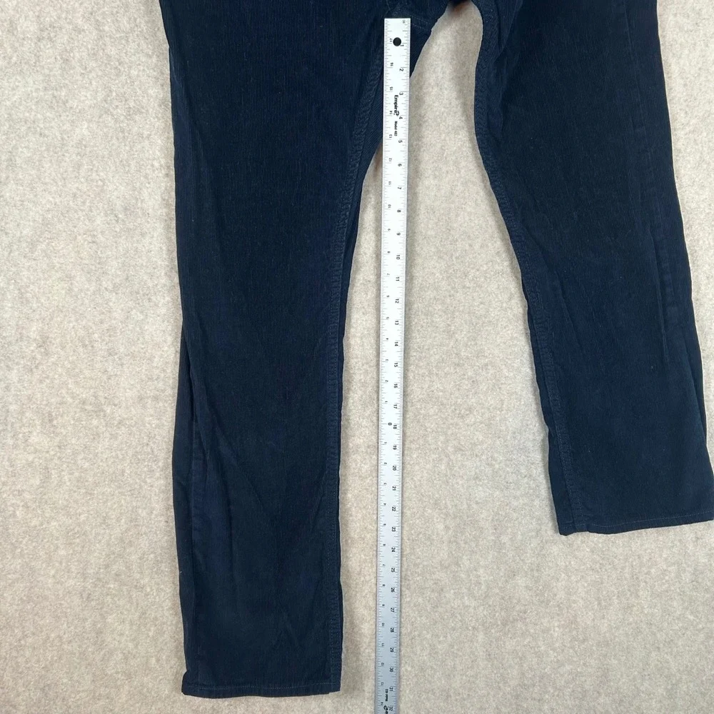 Banana Republic Corduroy Pants Mens 34x32 Navy Blue Pima Cotton Straight‎ Leg